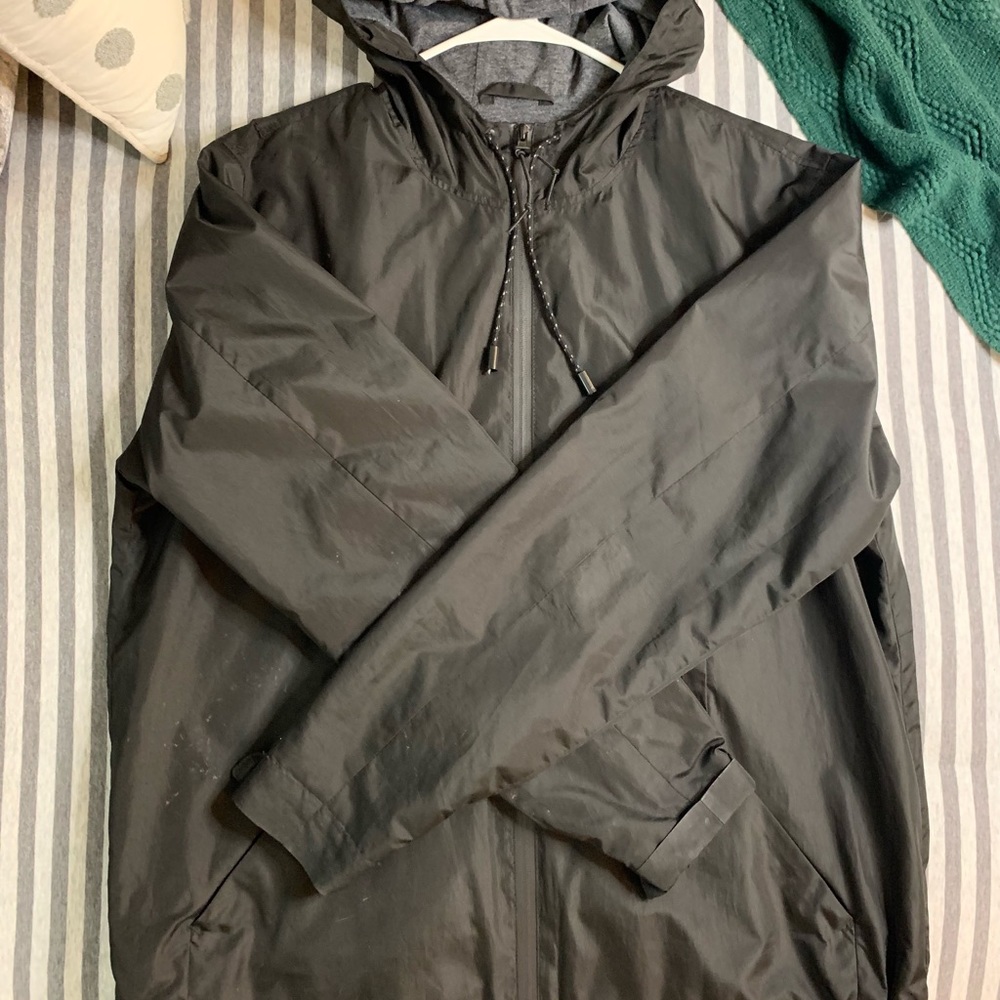 Large Black Windbreaker